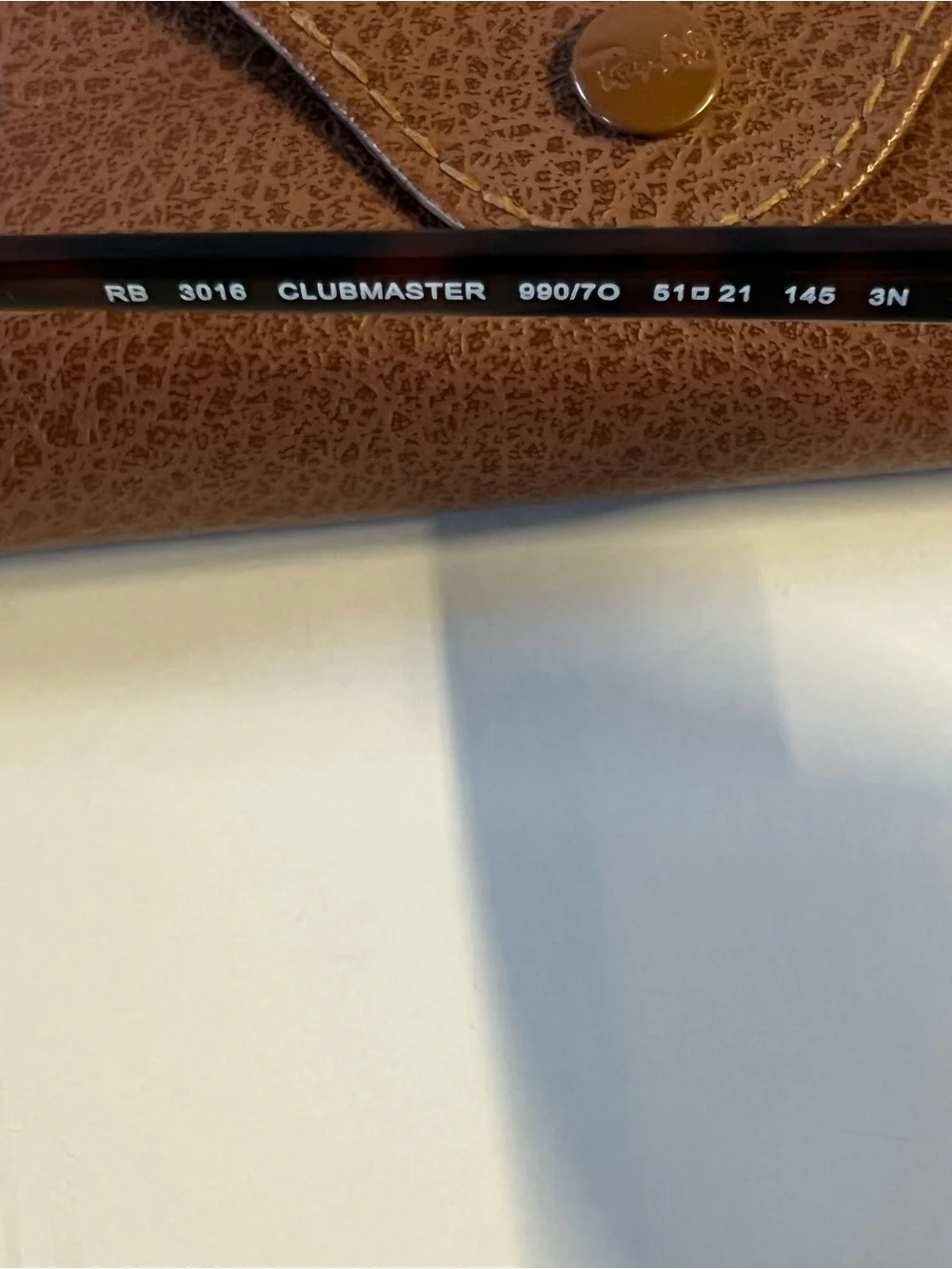 Ray-Ban Brown Tortoiseshell Clubmaster Sunglasses with Brown Case